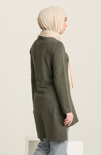 Tunique Asymétrique Imprimée 3059-02 Khaki 3059-02