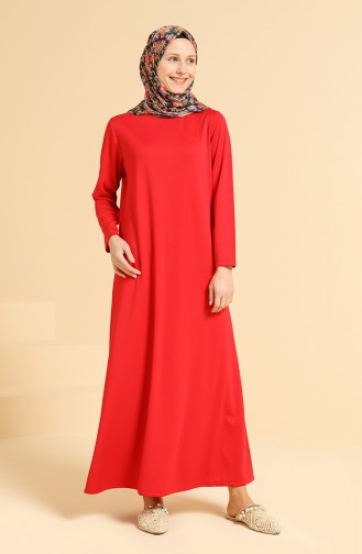 Red Hijab Dress 0420-03