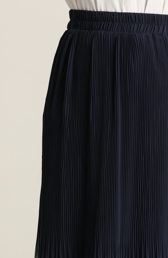 Pleated Skirt 3009-02 Navy Blue 3009-02