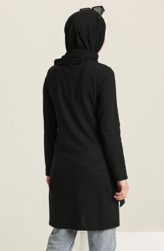 Bedruckte Tunika 3057-01 Schwarz 3057-01