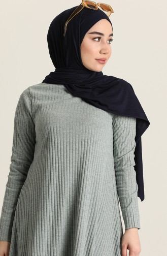 Kaşkorse Asimetrik Tunik Pantolon İkili Takım 7730-14 Açık Füme