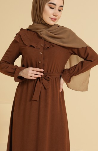 Robe Hijab Couleur Brun 0812-02