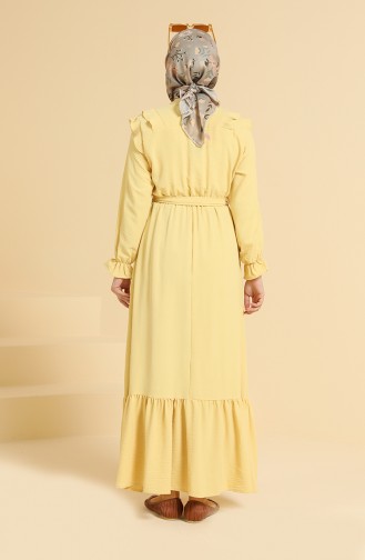 Gelb Hijab Kleider 0812-04
