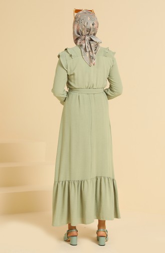 Khaki Hijab Dress 0812-07