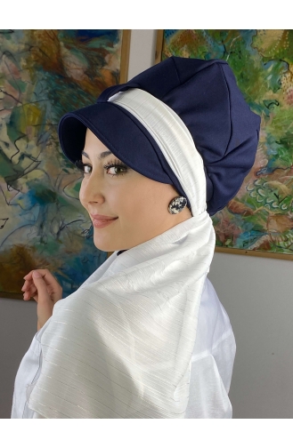 White Ready to Wear Turban 73BST060322-14