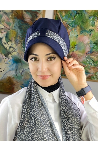 Schwarz Praktischer Turban 73BST060322-15