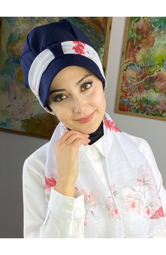 White Ready to Wear Turban 73BST060322-16