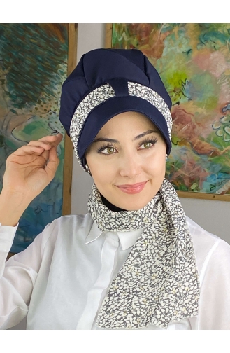 Grau Praktischer Turban 73BST060322-01