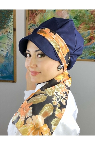 Orange Praktischer Turban 73BST060322-06