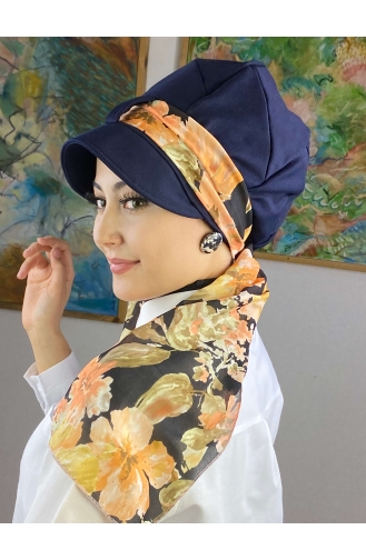 Orange Praktischer Turban 73BST060322-06