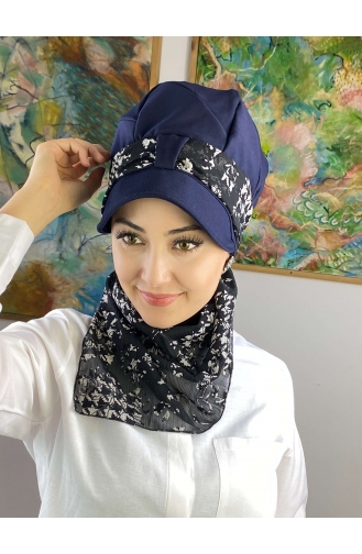 Schwarz Praktischer Turban 73BST060322-07