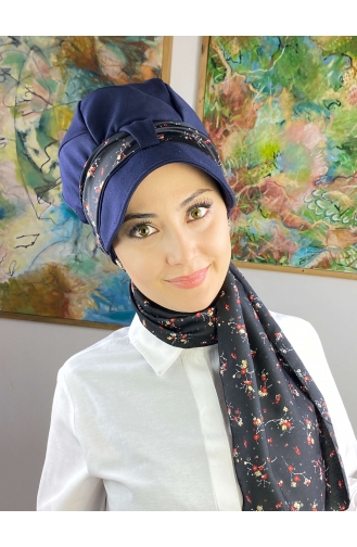 Black Ready to Wear Turban 73BST060322-08