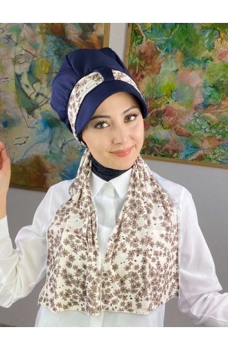 Milk Coffee Ready to Wear Turban 73BST060322-09