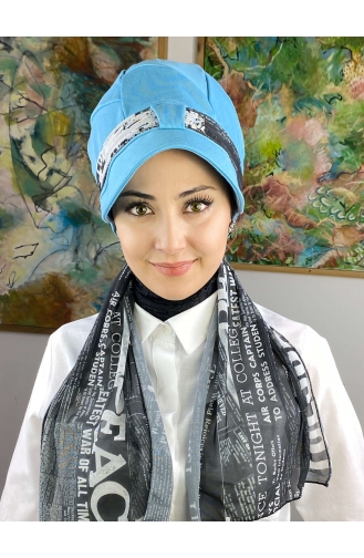 Turban Pret-a-Porter Bleu Ciel 92BST060322-10