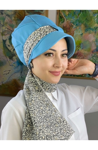 Himmelblau Praktischer Turban 92BST060322-12