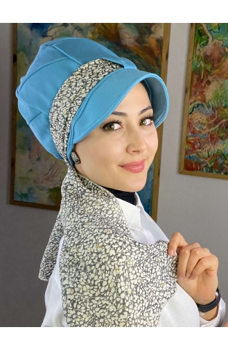 Himmelblau Praktischer Turban 92BST060322-12