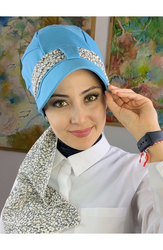 Himmelblau Praktischer Turban 92BST060322-12