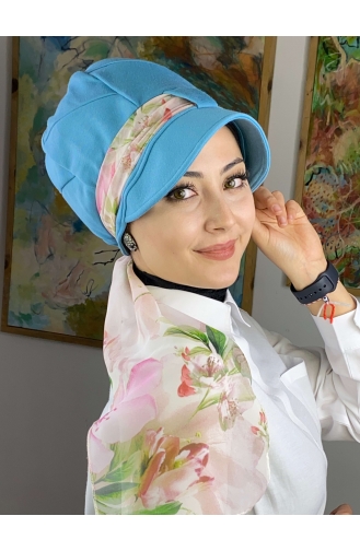 Himmelblau Praktischer Turban 92BST060322-01