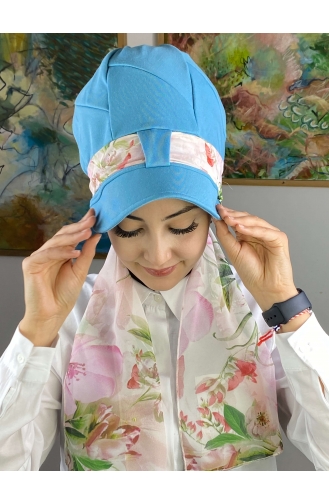 Turban Pret-a-Porter Bleu Ciel 92BST060322-01