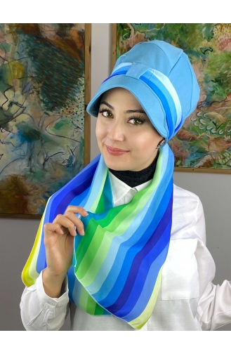 Turban Pret-a-Porter Bleu Ciel 92BST060322-05