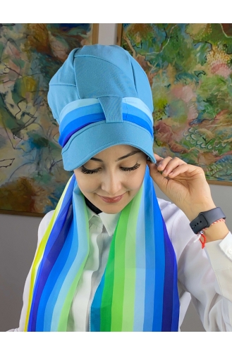 Turban Pret-a-Porter Bleu Ciel 92BST060322-05