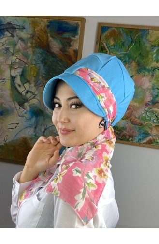 Himmelblau Praktischer Turban 92BST060322-06