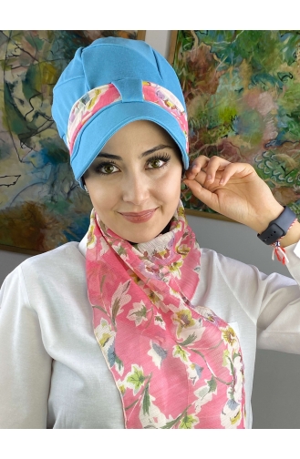 Turban Pret-a-Porter Bleu Ciel 92BST060322-06