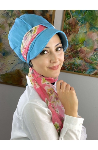 Himmelblau Praktischer Turban 92BST060322-06