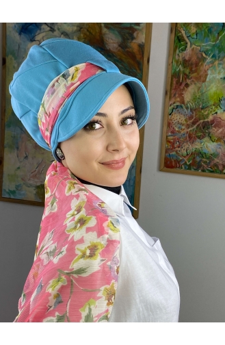 Himmelblau Praktischer Turban 92BST060322-06