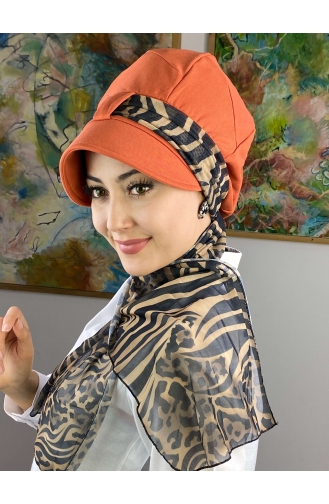 Orange Praktischer Turban 104BST060322-01