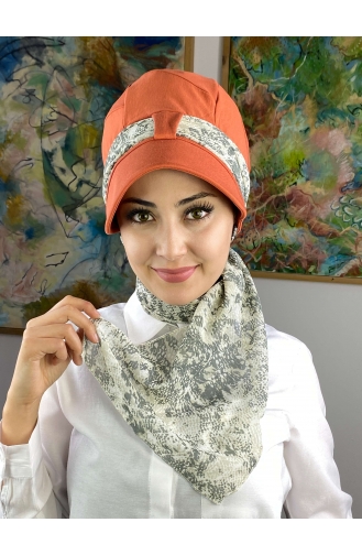 Orange Ready to Wear Turban 104BST060322-04