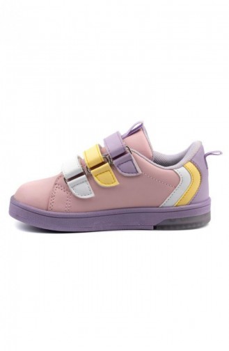 Cool Mami Kız Çocuk Işıklı Günlük Sneaker Spor Ayakkabı Lila