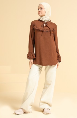 Braun Bluse 0547-02