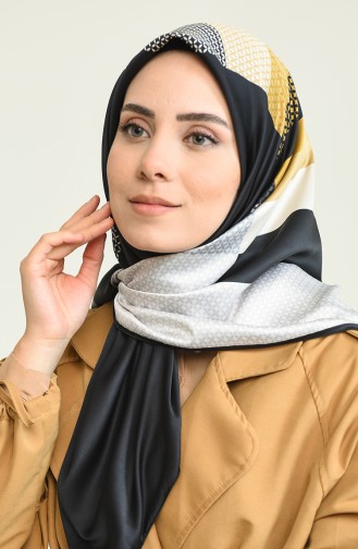 Karaca Rayon Eşarp 80956-03 Siyah Gold