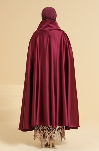 Fuchsia Hijab Evening Dress 11836