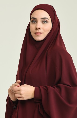 Weinrot Hijab Burka 0005-08
