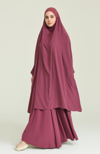 Beige-Rose Hijab Burka 0007-03