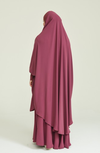Beige-Rose Hijab Burka 0007-03