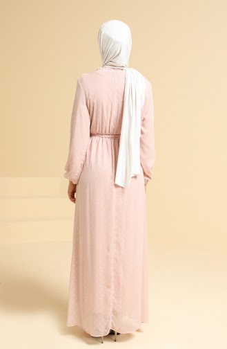 Powder Hijab Dress 0825-03