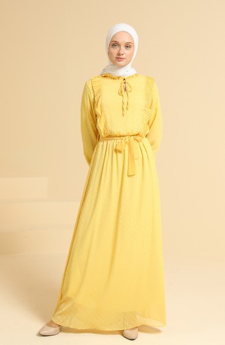 Robe Hijab Jaune 0825-04