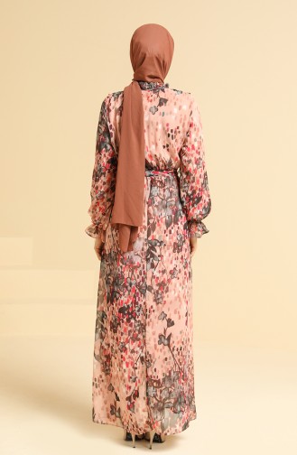 Robe Hijab Saumon 0833-04