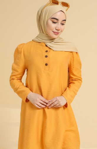 Patlı Tunik 1754-02 Hardal