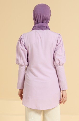 Düğmeli Tunik 6558-04 Lila