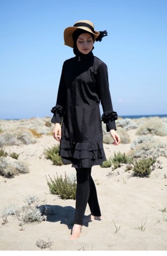 Black Swimsuit Hijab 1709