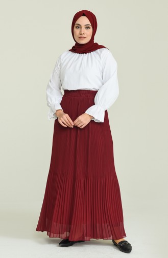 Claret Red Skirt 3009-05