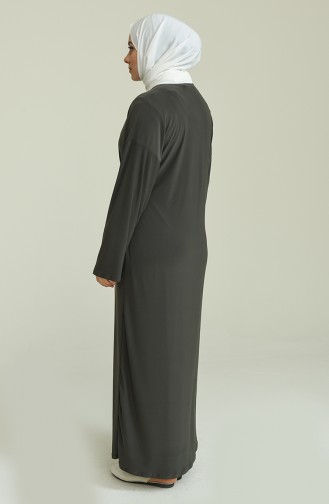 Dark Khaki Prayer Dress 1027B-01