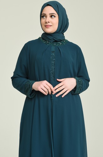 Habillé Hijab Vert emeraude 2202-02