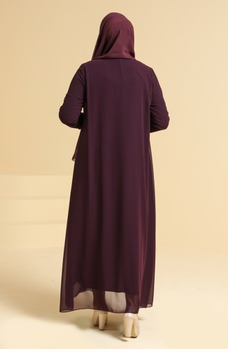 Lila Hijab-Abendkleider 2218-04