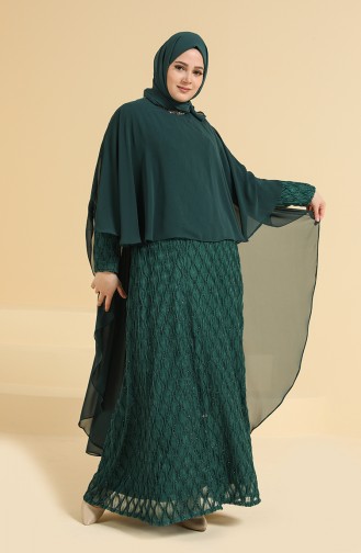 Habillé Hijab Vert emeraude 2222-01