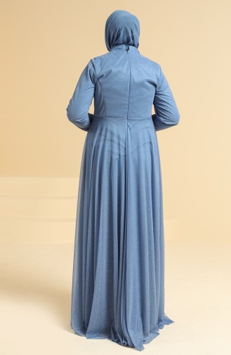 Indigo Hijab Evening Dress 2250-06